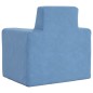 vidaXL Divano per Bambini Blu in Morbido Peluche vidaXL Divano per Bambini Blu in Morbido Peluche