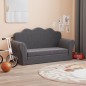 vidaXL Divano Letto per Bambini a 2 Posti Antracite in Morbido Peluche vidaXL Divano Letto per Bambini a 2 Posti Antracite in Morbido Peluche
