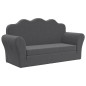 vidaXL Divano Letto per Bambini a 2 Posti Antracite in Morbido Peluche vidaXL Divano Letto per Bambini a 2 Posti Antracite in Morbido Peluche