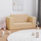 vidaXL Divano Letto per Bambini a 2 Posti Crema in Morbido Peluche vidaXL Divano Letto per Bambini a 2 Posti Crema in Morbido Peluche