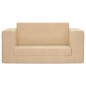 vidaXL Divano Letto per Bambini a 2 Posti Crema in Morbido Peluche vidaXL Divano Letto per Bambini a 2 Posti Crema in Morbido Peluche