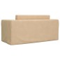 vidaXL Divano Letto per Bambini a 2 Posti Crema in Morbido Peluche vidaXL Divano Letto per Bambini a 2 Posti Crema in Morbido Peluche