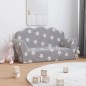 vidaXL Divano per Bambini 2 Posti Grigio Chiaro Stelle Morbido Peluche vidaXL Divano per Bambini 2 Posti Grigio Chiaro Stelle Morbido Peluche