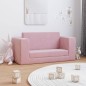 vidaXL Divano Letto per Bambini 2 Posti Rosa in Morbido Peluche vidaXL Divano Letto per Bambini 2 Posti Rosa in Morbido Peluche