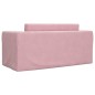 vidaXL Divano Letto per Bambini 2 Posti Rosa in Morbido Peluche vidaXL Divano Letto per Bambini 2 Posti Rosa in Morbido Peluche