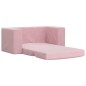 vidaXL Divano Letto per Bambini 2 Posti Rosa in Morbido Peluche vidaXL Divano Letto per Bambini 2 Posti Rosa in Morbido Peluche