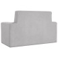 vidaXL Divano per Bambini a 2 Posti Grigio Chiaro in Morbido Peluche vidaXL Divano per Bambini a 2 Posti Grigio Chiaro in Morbido Peluche