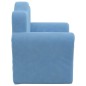 vidaXL Divano per Bambini Blu in Morbido Peluche vidaXL Divano per Bambini Blu in Morbido Peluche