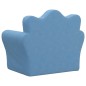 vidaXL Divano per Bambini Blu in Morbido Peluche vidaXL Divano per Bambini Blu in Morbido Peluche