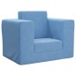 vidaXL Divano per Bambini Blu in Morbido Peluche vidaXL Divano per Bambini Blu in Morbido Peluche