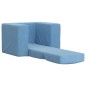 vidaXL Divano per Bambini Blu in Morbido Peluche vidaXL Divano per Bambini Blu in Morbido Peluche