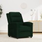 vidaXL Poltrona Reclinabile Verde Scuro in Velluto