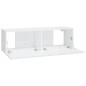 Set Mobili Porta TV 8pz Bianco Lucido in Legno Multistrato Set Mobili Porta TV 8pz Bianco Lucido in Legno Multistrato