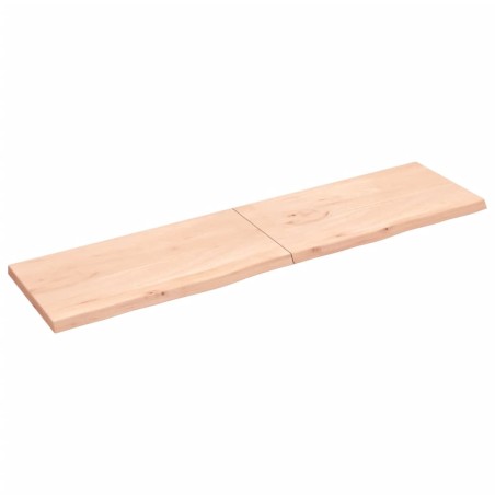 vidaXL Piano Bagno 200x50x4 cm in Legno Massello Non Trattato