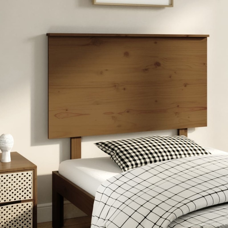 Testiera per Letto Miele 104x6x82,5cm in Legno Massello di Pino Testiera per Letto Miele 104x6x82,5cm in Legno Massello di Pino