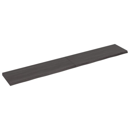 vidaXL Piano Bagno Grigio Scuro 180x30x4 cm Legno Massello Trattato