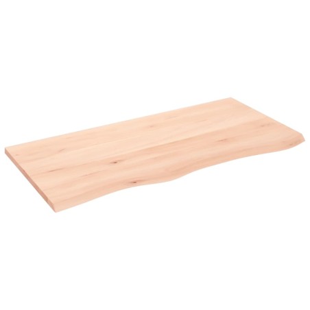 vidaXL Piano Bagno 100x50x2 cm in Legno Massello Non Trattato