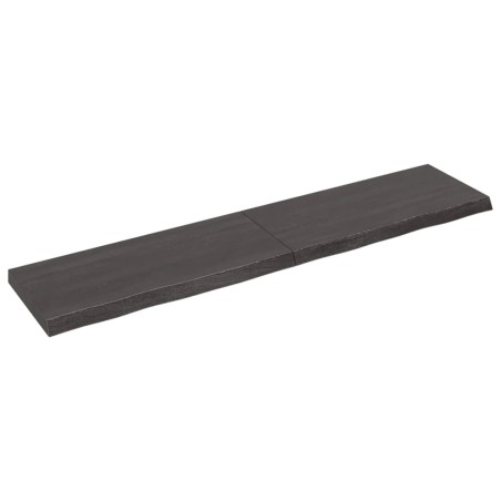 vidaXL Piano Bagno Grigio Scuro 180x40x6 cm Legno Massello Trattato