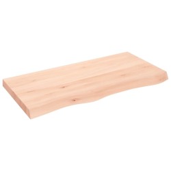 vidaXL Piano Bagno 100x50x6 cm in Legno Massello Non Trattato