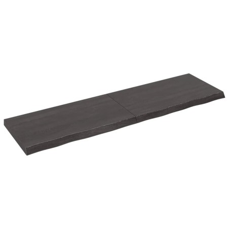 vidaXL Piano Bagno Grigio Scuro 180x50x6 cm Legno Massello Trattato