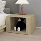 Comodino Rovere Sonoma 57x55x36 cm in Legno Multistrato Comodino Rovere Sonoma 57x55x36 cm in Legno Multistrato
