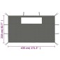 vidaXL Pareti con Finestre per Gazebo 2 pz Antracite vidaXL Pareti con Finestre per Gazebo 2 pz Antracite