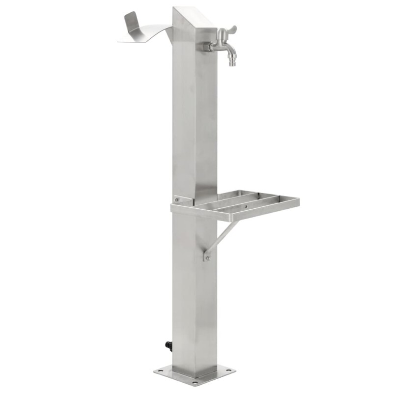 vidaXL Fontanella a Colonna in Acciaio Inossidabile Quadrata 95 cm vidaXL Fontanella a Colonna in Acciaio Inossidabile Quadrata 95 cm