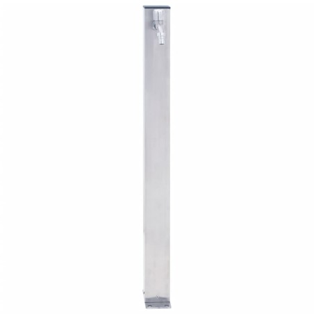 vidaXL Colonna d'Acqua da Giardino 60 cm Acciaio Inox Quadrato