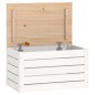 vidaXL Contenitore Portaoggetti Bianco 59,5x36,5x33cm Massello di Pino vidaXL Contenitore Portaoggetti Bianco 59,5x36,5x33cm Massello di Pino