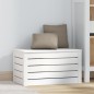 vidaXL Contenitore Portaoggetti Bianco 59,5x36,5x33cm Massello di Pino vidaXL Contenitore Portaoggetti Bianco 59,5x36,5x33cm Massello di Pino