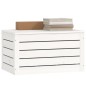 vidaXL Contenitore Portaoggetti Bianco 59,5x36,5x33cm Massello di Pino vidaXL Contenitore Portaoggetti Bianco 59,5x36,5x33cm Massello di Pino