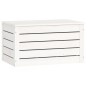 vidaXL Contenitore Portaoggetti Bianco 59,5x36,5x33cm Massello di Pino vidaXL Contenitore Portaoggetti Bianco 59,5x36,5x33cm Massello di Pino