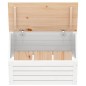 vidaXL Contenitore Portaoggetti Bianco 59,5x36,5x33cm Massello di Pino vidaXL Contenitore Portaoggetti Bianco 59,5x36,5x33cm Massello di Pino