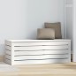 vidaXL Contenitore Portaoggetti Bianco 89x36,5x33cm Massello di Pino