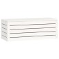 vidaXL Contenitore Portaoggetti Bianco 89x36,5x33cm Massello di Pino