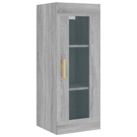 Armadietto Pensile a Parete Grigio Sonoma 34,5x34x90 cm
