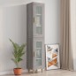 Armadietto Pensile a Parete Grigio Sonoma 34,5x34x90 cm Armadietto Pensile a Parete Grigio Sonoma 34,5x34x90 cm