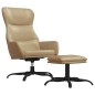 vidaXL Poltrona Rilassante con Sgabello in Similpelle Cappuccino vidaXL Poltrona Rilassante con Sgabello in Similpelle Cappuccino