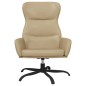 vidaXL Poltrona Rilassante con Sgabello in Similpelle Cappuccino vidaXL Poltrona Rilassante con Sgabello in Similpelle Cappuccino