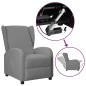 vidaXL Poltrona Alzapersona Wing Back Grigia in Similpelle