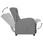 vidaXL Poltrona Alzapersona Wing Back Grigia in Similpelle