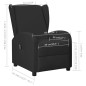 vidaXL Poltrona Wing Back Elettrica Reclinabile Nera in Similpelle