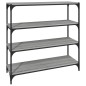 Libreria grigio sonoma 100x33x100cm Legno Multistrato e Acciaio Libreria grigio sonoma 100x33x100cm Legno Multistrato e Acciaio