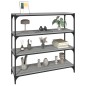 Libreria grigio sonoma 100x33x100cm Legno Multistrato e Acciaio Libreria grigio sonoma 100x33x100cm Legno Multistrato e Acciaio