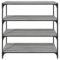 Libreria grigio sonoma 100x33x100cm Legno Multistrato e Acciaio Libreria grigio sonoma 100x33x100cm Legno Multistrato e Acciaio