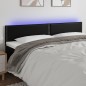 vidaXL Testiera a LED Nera 180x5x78/88 cm in Similpelle vidaXL Testiera a LED Nera 180x5x78/88 cm in Similpelle