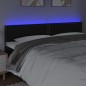vidaXL Testiera a LED Nera 180x5x78/88 cm in Similpelle vidaXL Testiera a LED Nera 180x5x78/88 cm in Similpelle