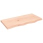 vidaXL Piano Bagno 80x40x4 cm in Legno Massello Non Trattato