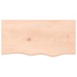 vidaXL Piano Bagno 80x40x4 cm in Legno Massello Non Trattato