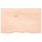 vidaXL Piano Bagno 80x50x2 cm in Legno Massello Non Trattato
